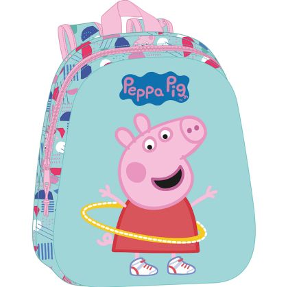 Ghiozdan Peppa Pig Verde Roz 27 x 33 x 10 cm