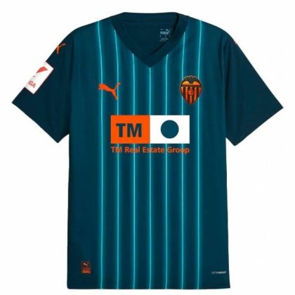 Tricou cu Mânecă Scurtă Bărbați Puma Valencia C.F. Away Bleumarin