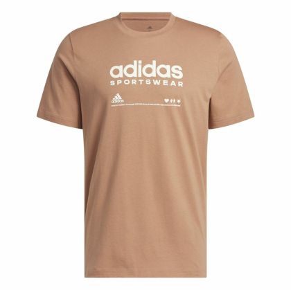 Tricou cu Mânecă Scurtă Bărbați Adidas Lounge Maro