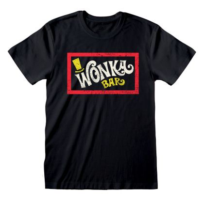 Tricou cu Mânecă Scurtă Unisex Willy Wonka Wonka Bar Negru