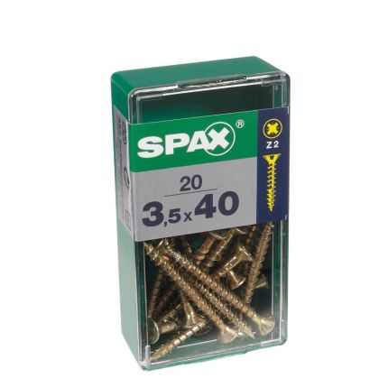 Cutie cu șuruburi SPAX Yellox Lemn Cap turtit 30 pcs (4,5 x 50 mm)