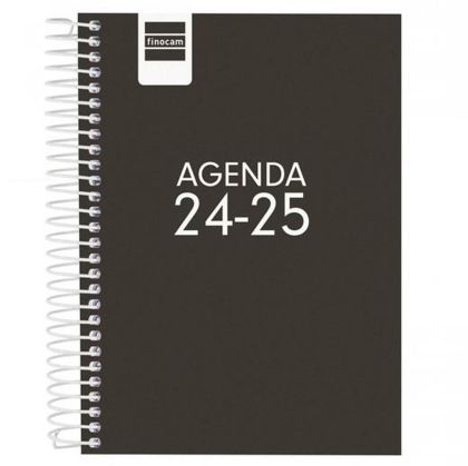 Agendă Finocam COOL Negru 1/8 12 x 16,4 cm 2024-2025