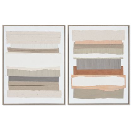 Tablou Home ESPRIT Abstract Urban 62,3 x 4,5 x 82,3 cm (2 Unități)