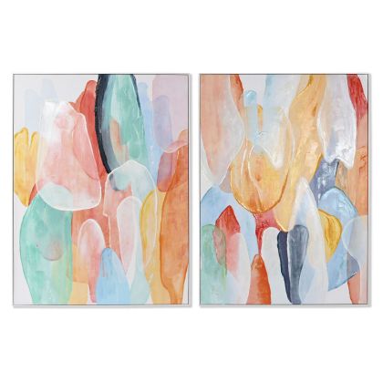 Tablou Home ESPRIT Abstract Modern 90 x 3,5 x 120 cm (2 Unități)