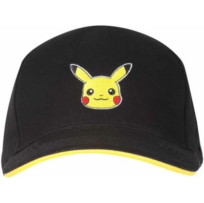 Șapcă Unisex Pokémon Pikachu Badge 58 cm Negru Mărime unică