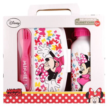 Set de Menaj pentru Copii Minnie So Edgy Bows Multicolor Metal Plastic (Recondiționate A)