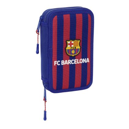 Creion dublu F.C. Barcelona Castaniu Bleumarin 12.5 x 19.5 x 4 cm 28 Piese