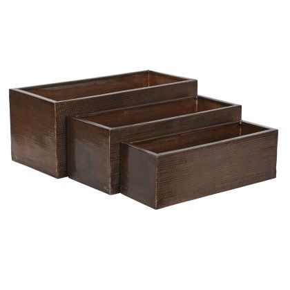 Set de jardiniere Home ESPRIT Auriu* Aluminiu 100 x 43 x 40 cm