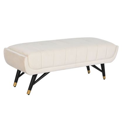 Banchetă DKD Home Decor Crem 120 x 40 x 42 cm