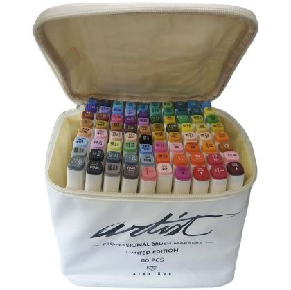 Set de Carioci Alex Bog Canvas Luxe Professional 80 Piese Multicolor