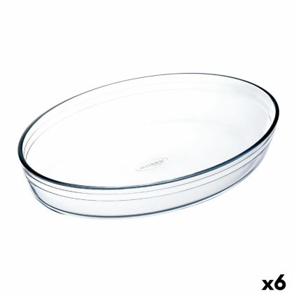 Vas pentru Cuptor Ô Cuisine Ocuisine Vidrio Transparent Sticlă Oval 26,2 x 17,9 x 6,2 cm (6 Unități)