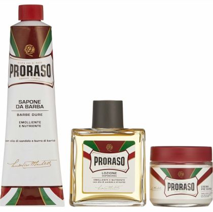 Set pentru Bărbierit Proraso Red Vintage Primadopo 3 Piese