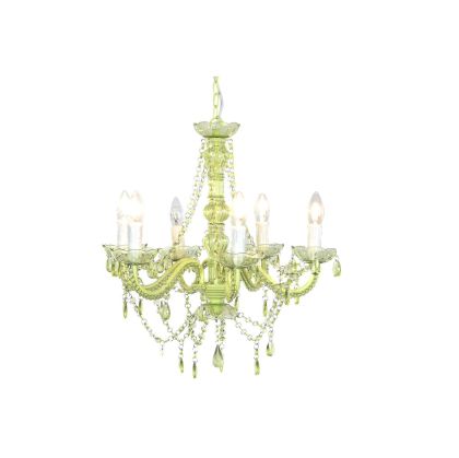 Lustră DKD Home Decor Metal Verde Acrilic 25 W (51 x 51 x 100 cm)