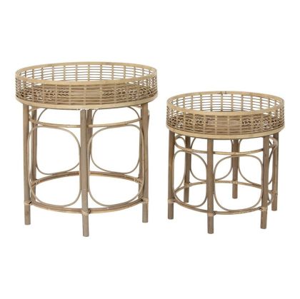 Masa Laterală DKD Home Decor Ratan (2 pcs)