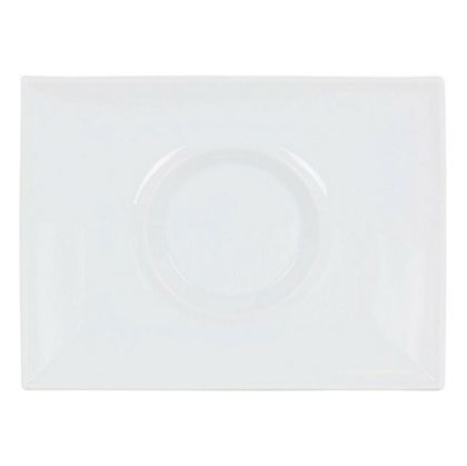 Platou Plat Inde Gourmet Porțelan Alb 29,5 x 22 x 3 cm