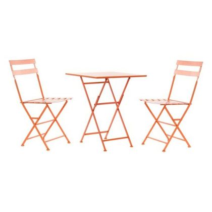 Set de Masă cu 2 Scaune DKD Home Decor MB-177412 Coral 60 x 60 x 75 cm (3 pcs)