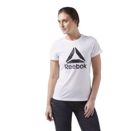 Tricou cu Mânecă Scurtă Femei Reebok Wor CS Graphic Tee Alb