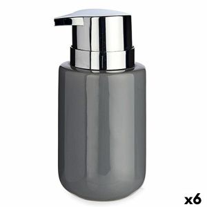 Dozator de Săpun Gri Argintiu Metal Ceramică 350 ml (6 Unități)