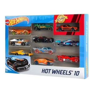 Set de Jucării cu Vehicule Hot Wheels Metal (10 Pcs)