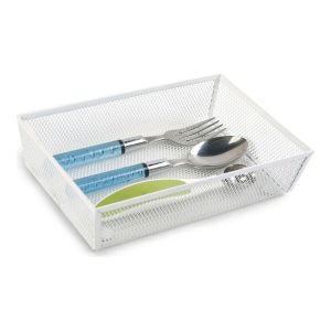 Organizator pentru tacâmuri Confortime Metal Alb (21,8 x 15,24 x 5,2 cm)