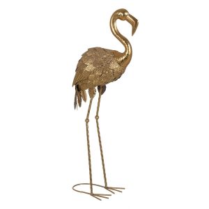 Figură Decorativă Auriu* Flamingo roz 25 x 21 x 85 cm