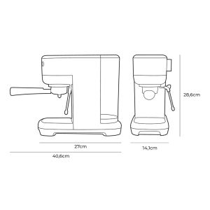 Cafetieră Express cu Braț EDM 07707 Negru 2 Hrníčky 1,3 L