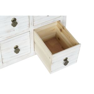 Mobilă TV DKD Home Decor Alb Natural Brad Lemn MDF 130 x 24 x 51 cm