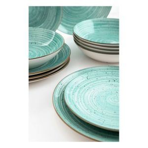 Set de Veselă Quid Montreal Turquoise Ceramică 18 Piese