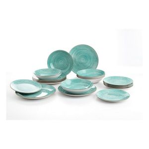 Set de Veselă Quid Montreal Turquoise Ceramică 18 Piese