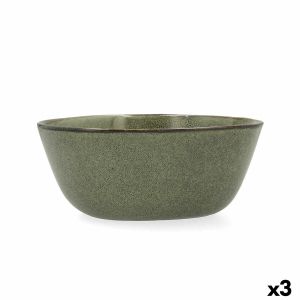 Salatieră Bidasoa Ikonic Ceramică Verde (20 x 19,5 x 8,5 cm) (Pack 3x)