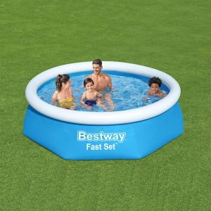 Piscină Gonflabilă Bestway 244 x 61 cm Albastru Alb Negru (Recondiționate A)