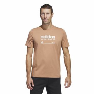 Tricou cu Mânecă Scurtă Bărbați Adidas Lounge Maro