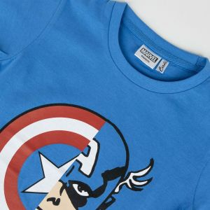 Tricou cu Mânecă Scurtă pentru Copii The Avengers Albastru