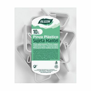 Clemă pentru susținerea feței de masă Algon Set Alb 10 Piese 3,90 x 1,30 x 5,50 cm (24 Unități)