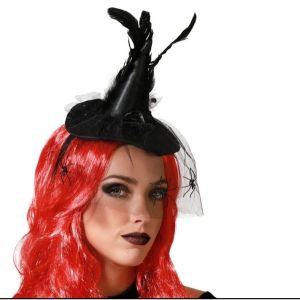 Diademă Pălărie Vrăjitoare Halloween Pene