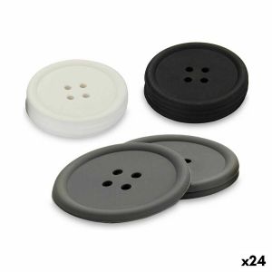 Suport pentru pahare Buton Set Silicon (24 Unități)