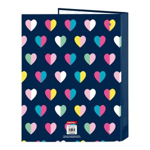 Biblioraft Benetton Corazones Bleumarin A4 (26.5 x 33 x 4 cm) (25 mm)