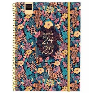 Agendă Finocam TIGER Multicolor Sfert 15,5 x 21,2 cm 2024-2025 Floral