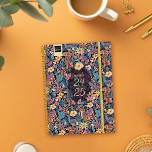 Agendă Finocam TIGER Multicolor Sfert 15,5 x 21,2 cm 2024-2025 Floral