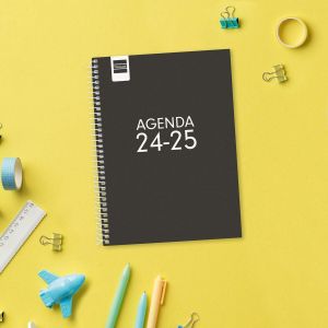 Agendă Finocam COOL Negru 1/8 12 x 16,4 cm 2024-2025