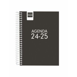 Agendă Finocam COOL Negru 1/8 12 x 16,4 cm 2024-2025