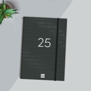 Agendă Finocam YEAR Negru A4 21 x 29,7 cm 2025