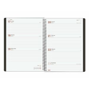 Agendă Finocam MY E10 Negru A5 15,5 x 21,2 cm 2025