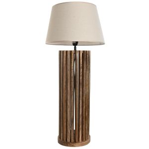 Lampă de masă Home ESPRIT Maro Lemn de mango 50 W 220 V 23 x 23 x 72 cm