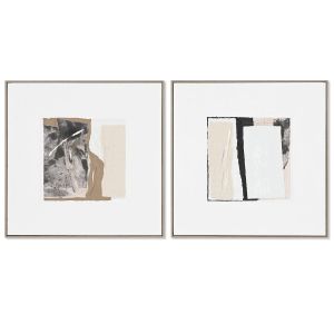 Tablou Home ESPRIT Abstract Urban 82,3 x 4,5 x 82,3 cm (2 Unități)