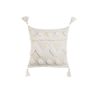 Pernă Home ESPRIT Alb Ciucuri Boho 45 x 15 x 45 cm