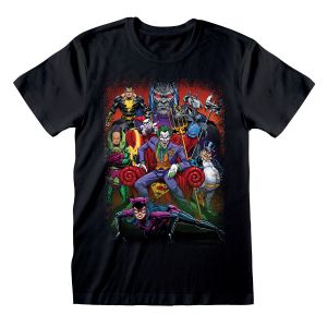 Tricou cu Mânecă Scurtă DC Comics Villains Negru Unisex