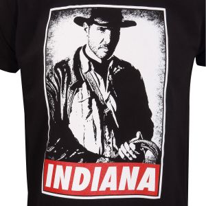 Tricou cu Mânecă Scurtă Indiana Jones Indy Negru Unisex