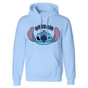 Hanorac cu Glugă Unisex Stitch Cute Face Albastru