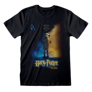 Tricou cu Mânecă Scurtă Harry Potter Dobby Poster Negru Unisex